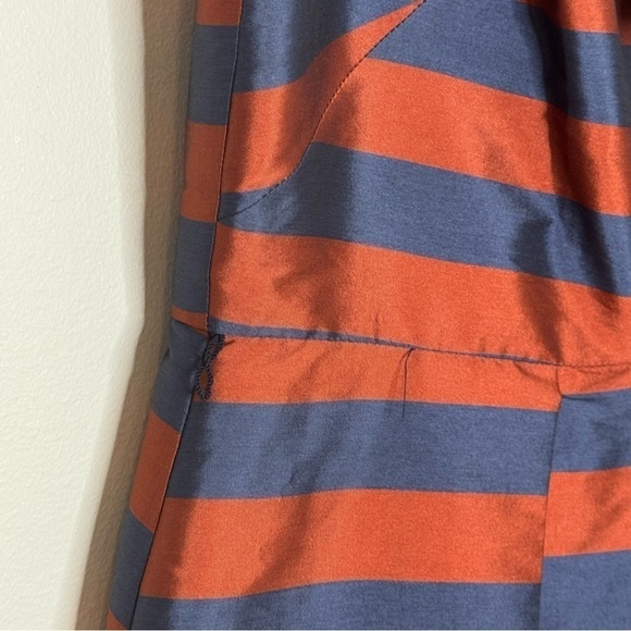 Eva Franco Anthropologie Striped Bow Fit and Flair Cocktail Dress Size 6 - Picture 8 of 9